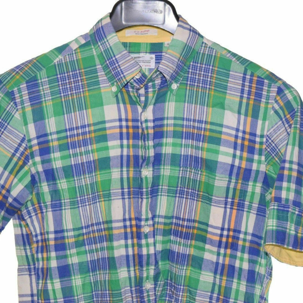 Gant Rugger Small Mens Shirt Green Blue Checks